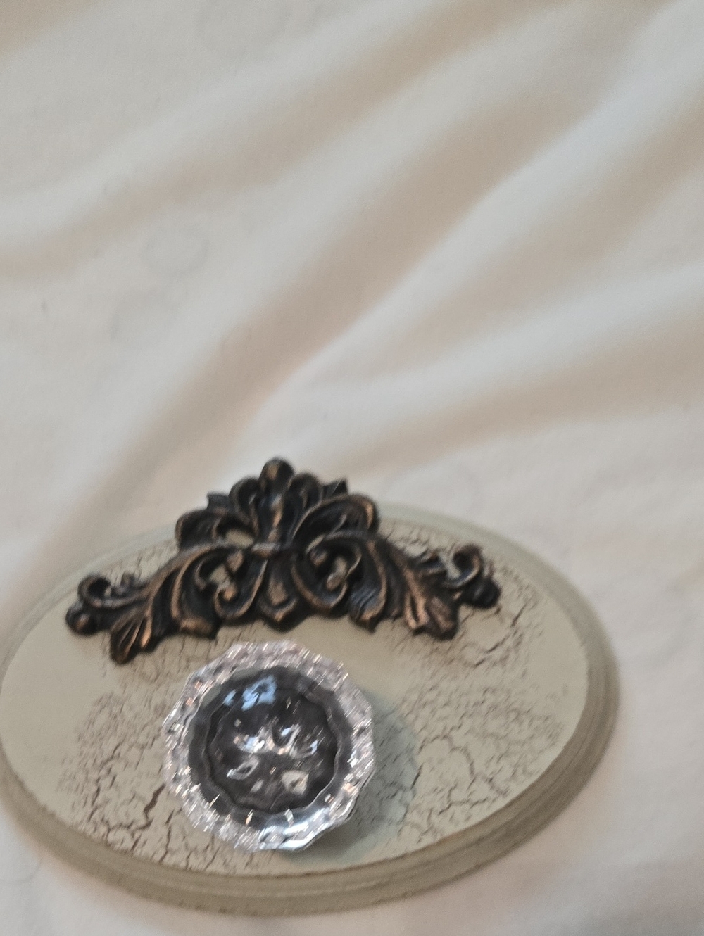 Decorative Vintage-Style Wall Accent in Black and Silver